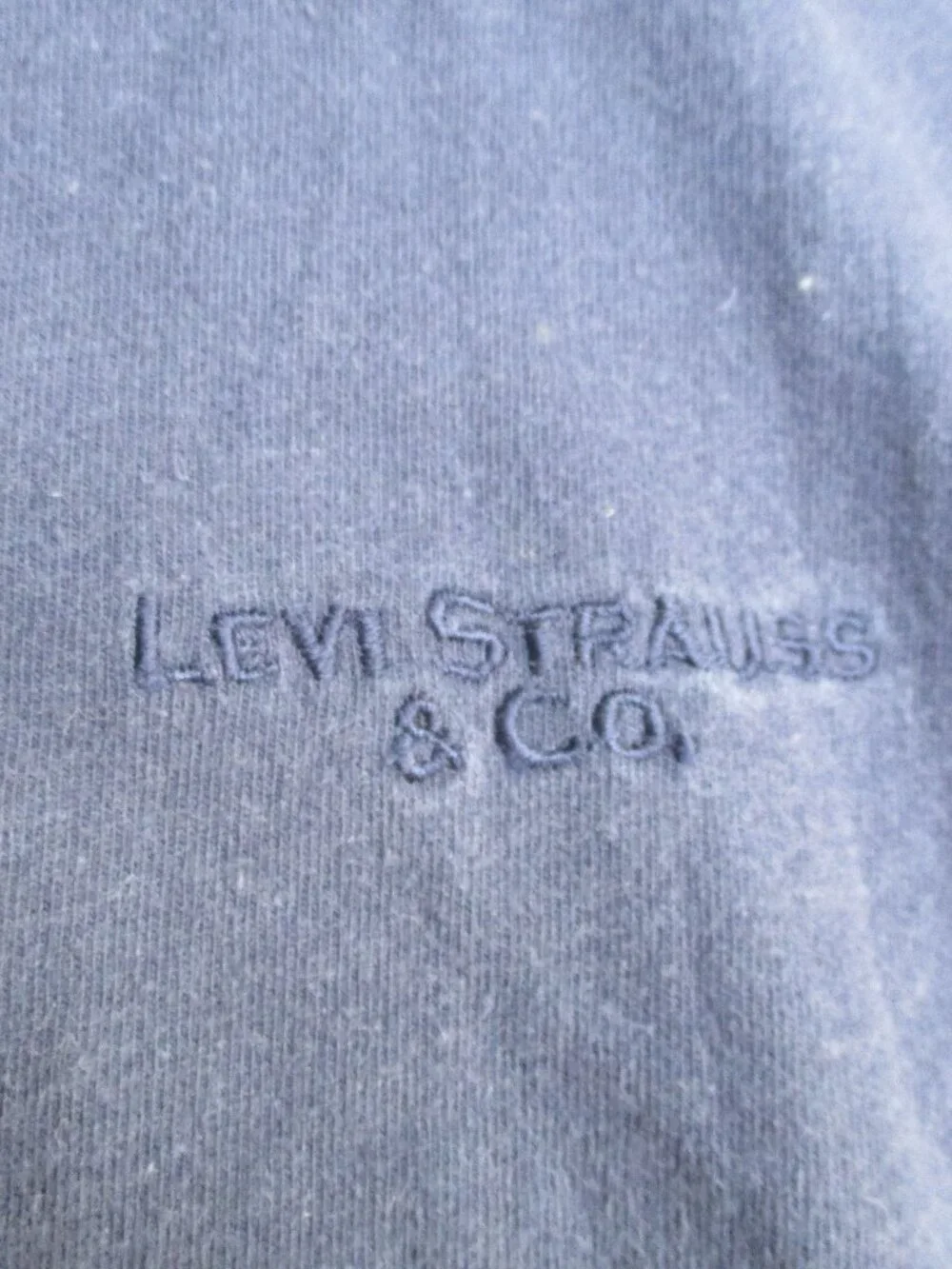 VTG 1995 Levi Strauss & Co. Jeanswear Embroidered Logo Blue Medium S/S T-Shirt